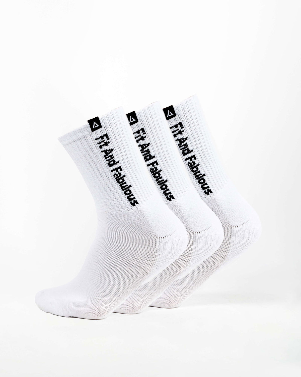 Crew Socks - White (1PK) - Dellaura Activewear -  -  -